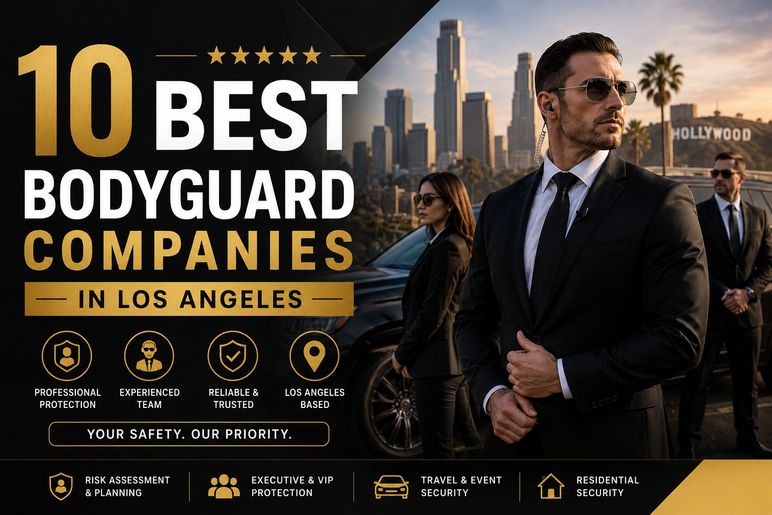 Photography illustrating “10 Best Bodyguard Companies in Los Angeles”